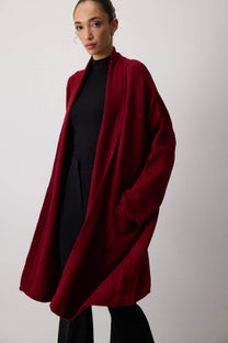Cardigan oversize in maglia con tasche