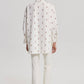 Camicia stampata oversize in misto lino