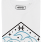 T-shirt Bianca Pesci con Stampa Segno Zodiacale