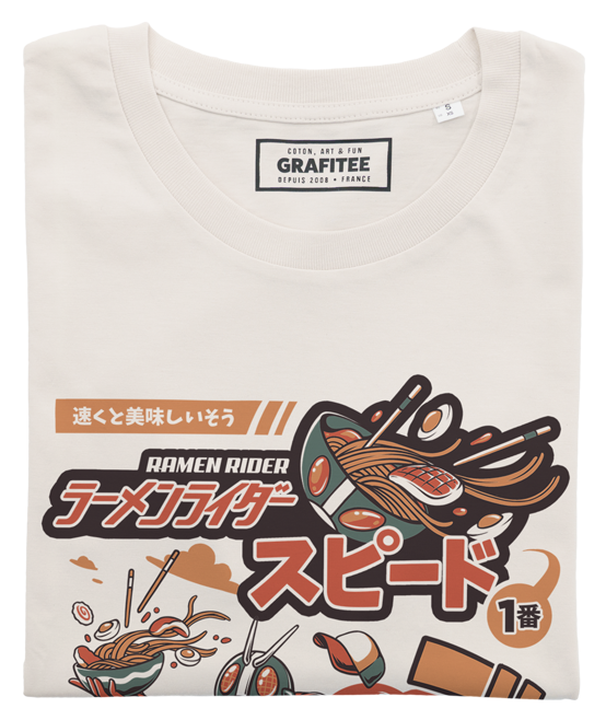 T-shirt unisex Ramen Rider manga in cotone biologico