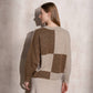 Maglione in maglia a quadri color block