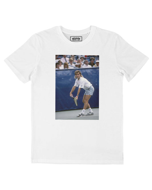 T-shirt Agassi Legend con foto vintage di tennis