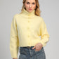 Gilet cardigan in maglia giallo Lakeyla