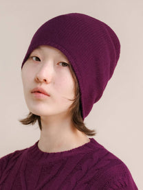 Berretto in misto cashmere a maglia tridimensionale