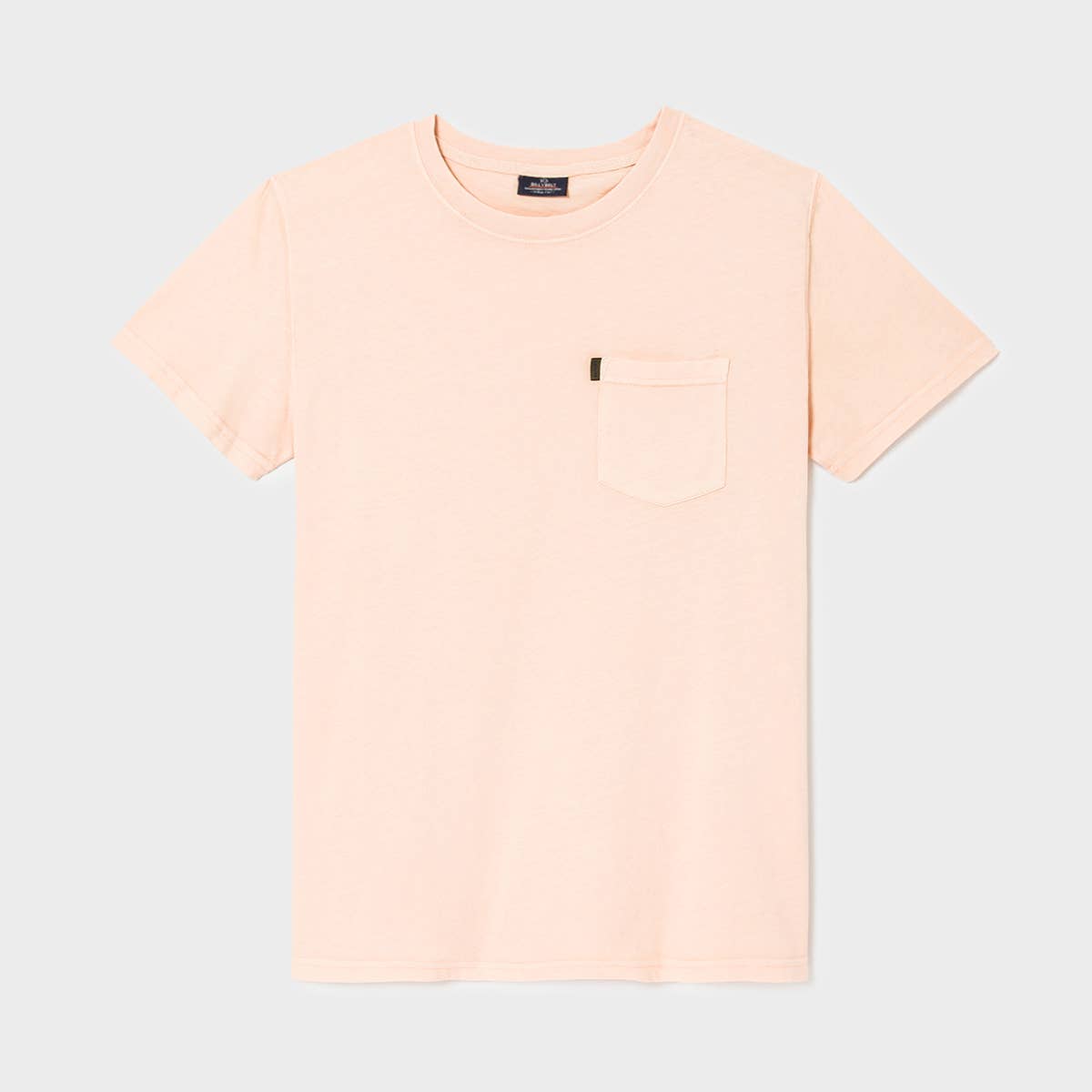T-shirt in cotone biologico rosa chiaro con taschino