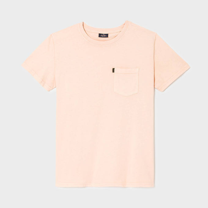 T-shirt in cotone biologico rosa chiaro con taschino
