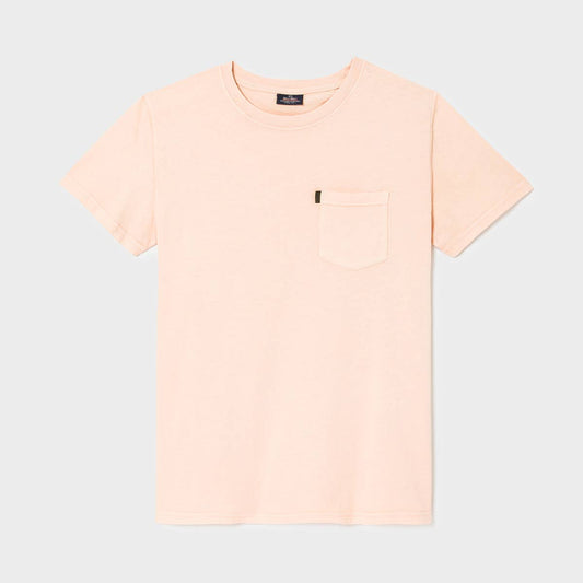 T-shirt in cotone biologico rosa chiaro con taschino