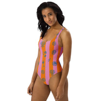 Costume intero Positano a righe multicolor