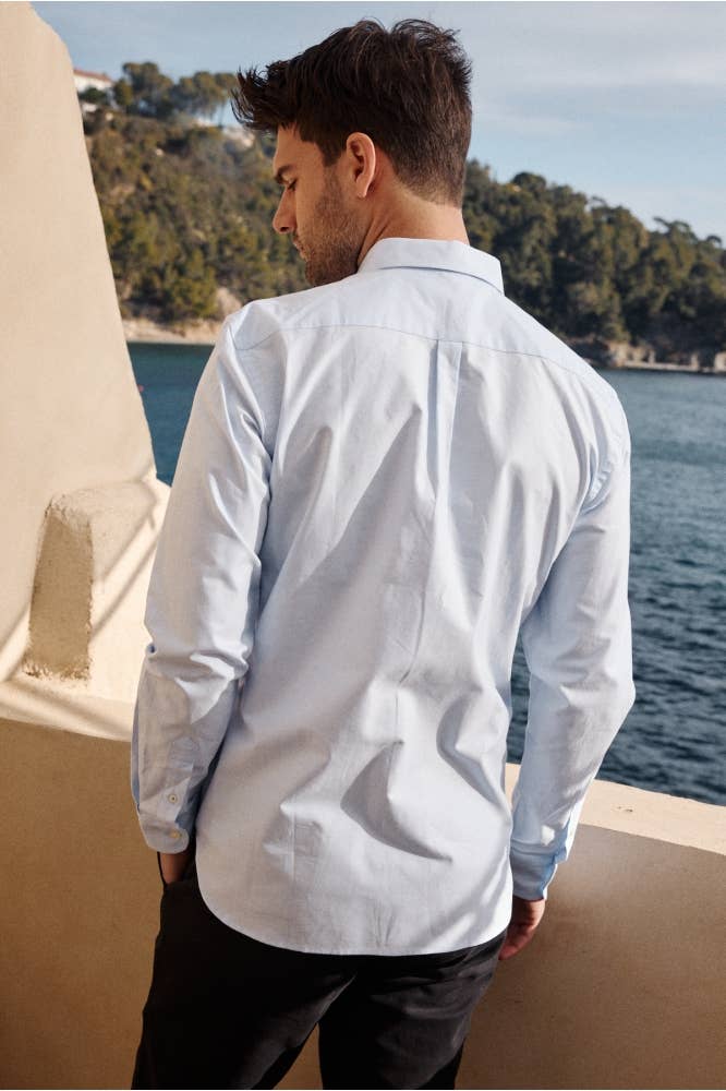 Camicia uomo Torneo Greta Sky in cotone biologico