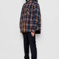 Giacca imbottita tartan con cappuccio rimovibile