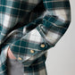 Camicia a quadri con maxi colletto verde