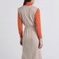 Gilet lungo con cintura