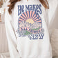 Felpa oversize grafica “He Makes All Things New”