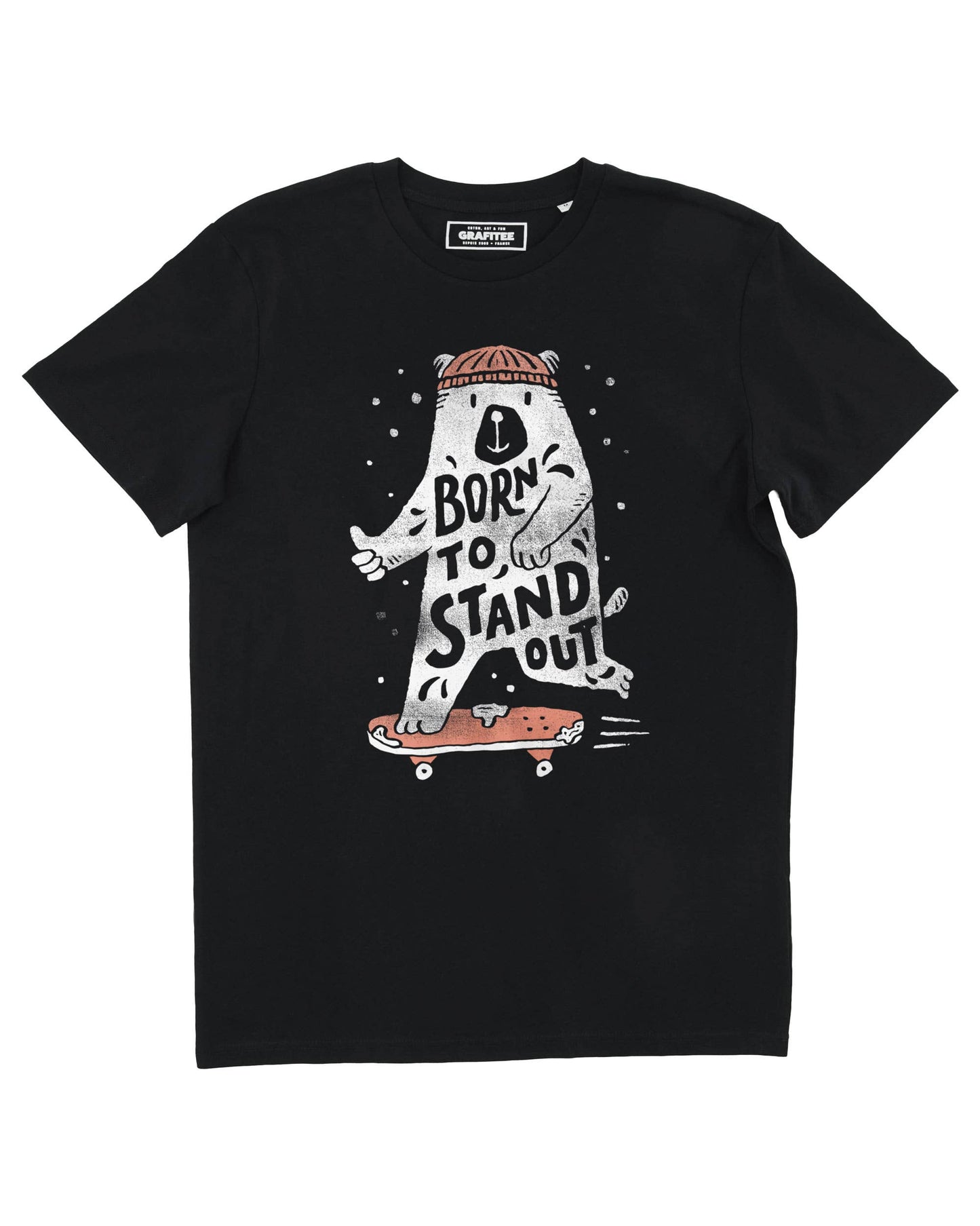 T-shirt unisex Born To Stand Out con grafica skateboard