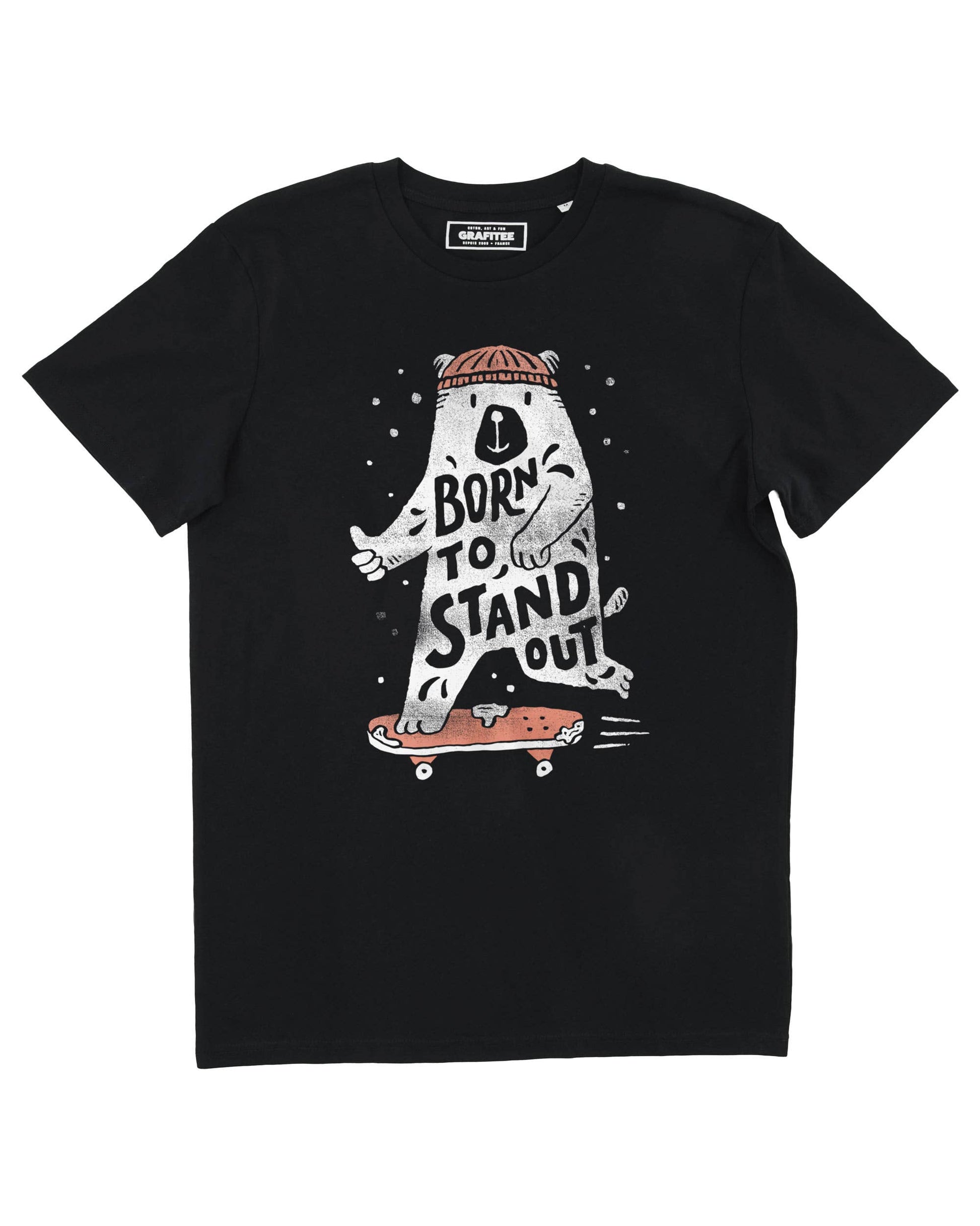 T-shirt unisex Born To Stand Out con grafica skateboard