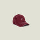 Cappellino da baseball sfumato rosso scuro con fibbia in metallo