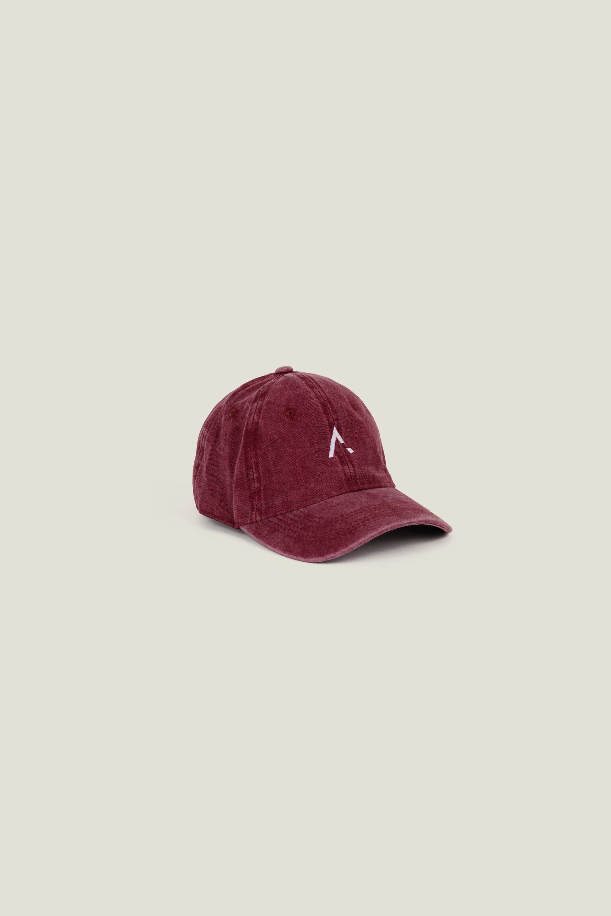 Cappellino da baseball sfumato rosso scuro con fibbia in metallo