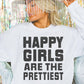Felpa oversize con stampa “Happy Girls Are The Prettiest”