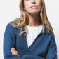 Maglione in maglia rasata con collo polo