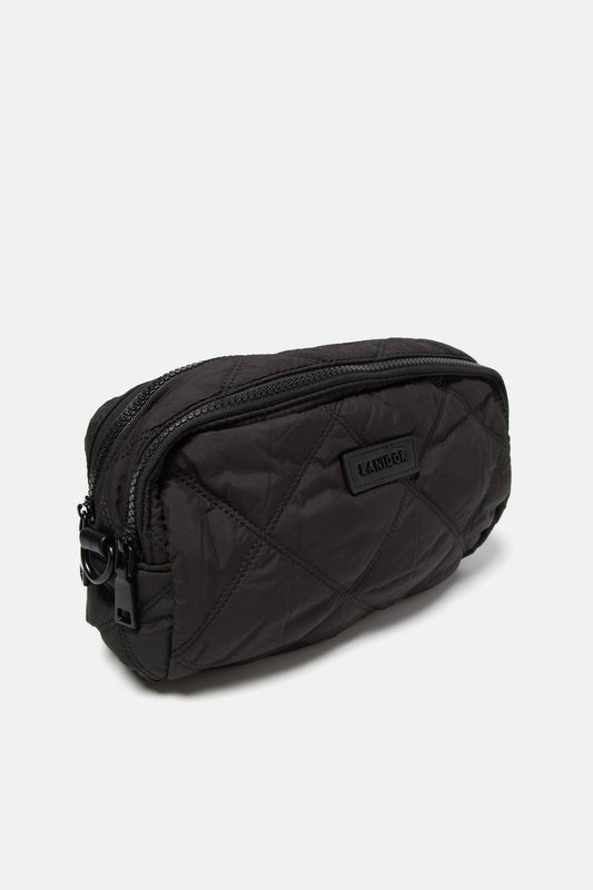 Borsa a tracolla trapuntata nera