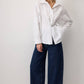 Pantaloni in denim a gamba ampia cropped