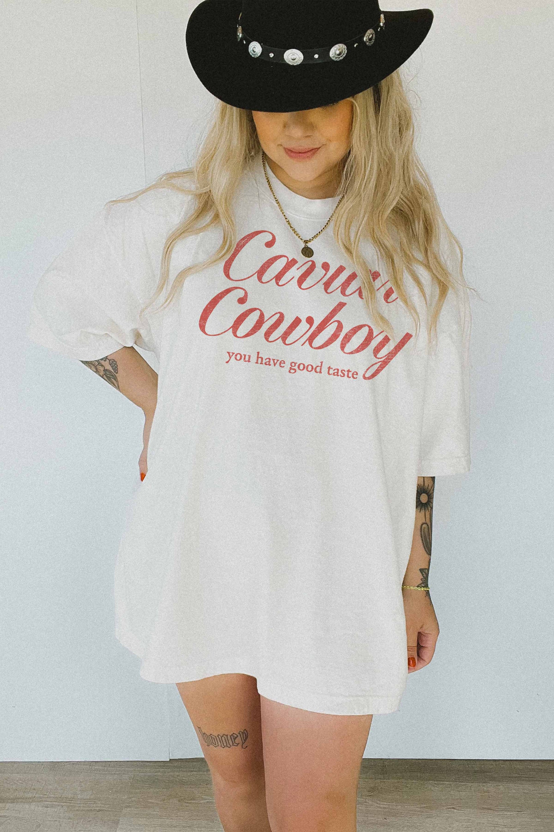 T-shirt oversize grafica Caviar Cowboy in cotone