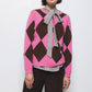 Maglione in maglia con motivo geometrico
