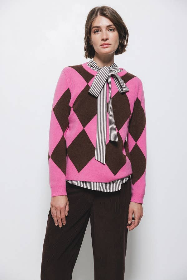 Maglione in maglia con motivo geometrico