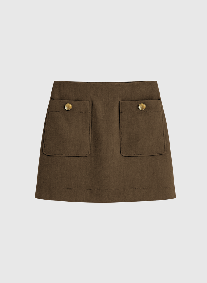 Gonna mini Gilma verde militare