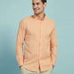 Camicia arancione in voile di cotone Yves Enzo