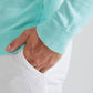 Maglione uomo con collo camionneur Cashmere Touch verde acqua