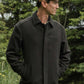 Cappotto corto Clive in lana verde salvia scuro