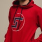 Felpa con cappuccio da uomo con stampa logo