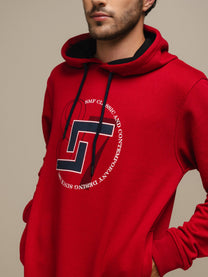Felpa con cappuccio da uomo con stampa logo
