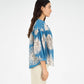 Camicetta estiva boho in voile di cotone con maniche 3/4