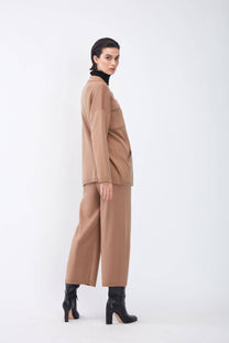 Pantaloni in maglia a gamba larga