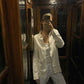 Camicia in lino avorio