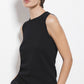 Top in maglia rasata con scollo rotondo