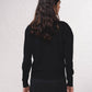 Maglione a maglia fine con scollo a V e tasche
