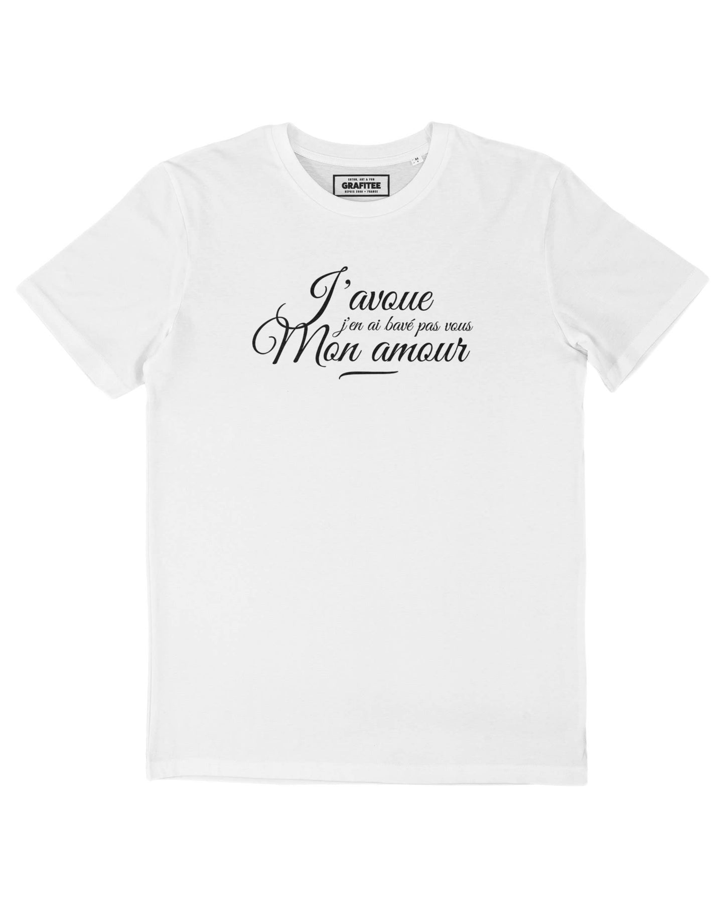 T-shirt unisex in cotone biologico con stampa “Mon amour”