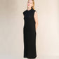 Abito smanicato in maglia a trecce misto cashmere