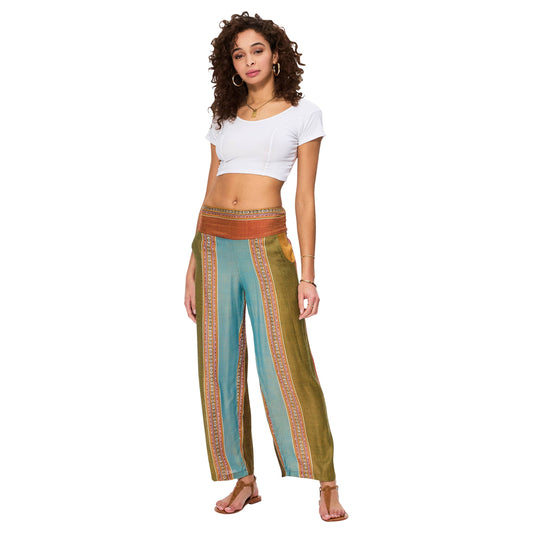 Pantaloni lunghi estivi boho in rayon