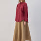 Camicia in gabardine ricamata