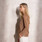 Maglione girocollo in lurex da donna