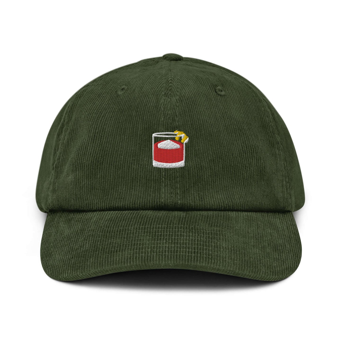 Cappello in velluto a coste con ricamo cocktail