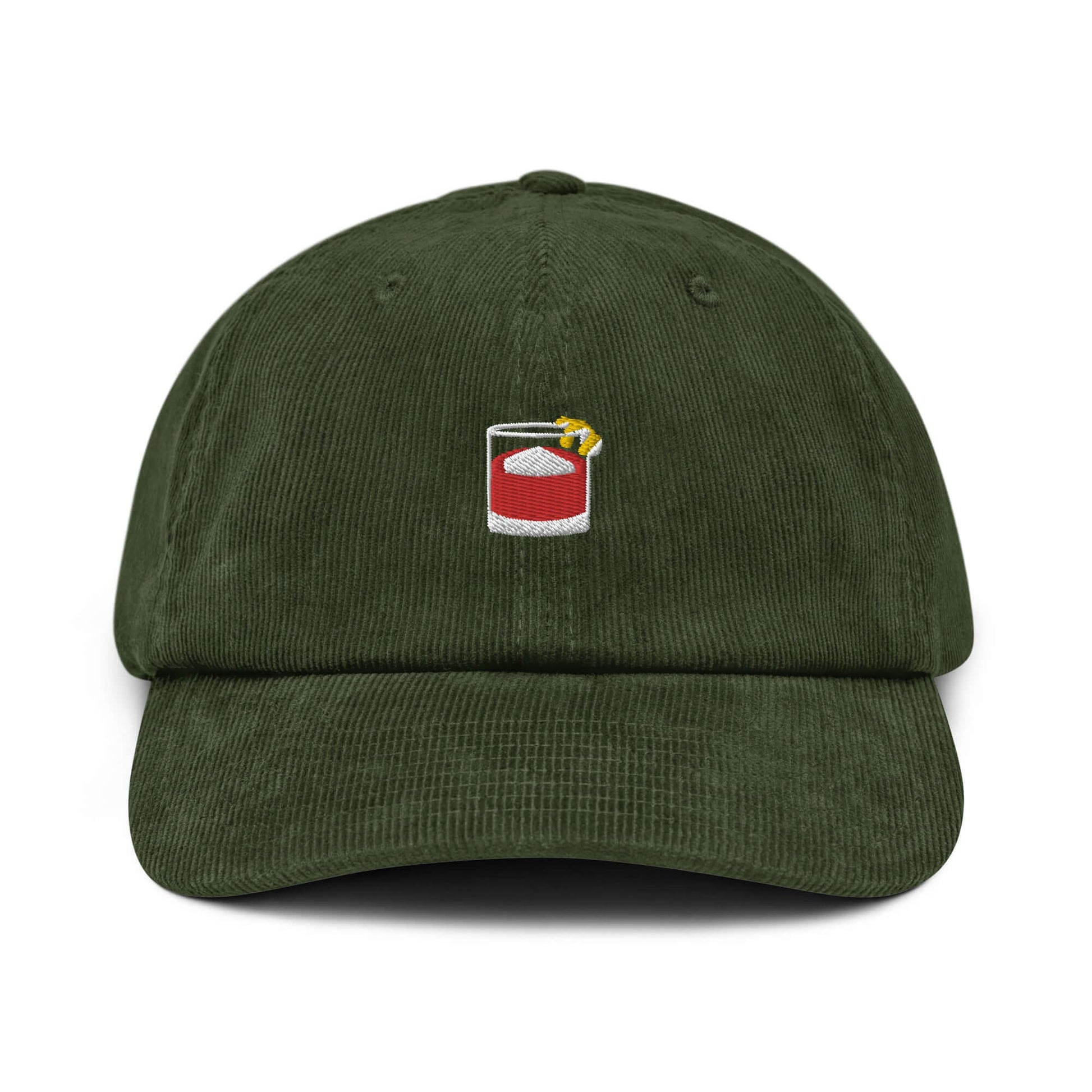 Cappello in velluto a coste con ricamo cocktail