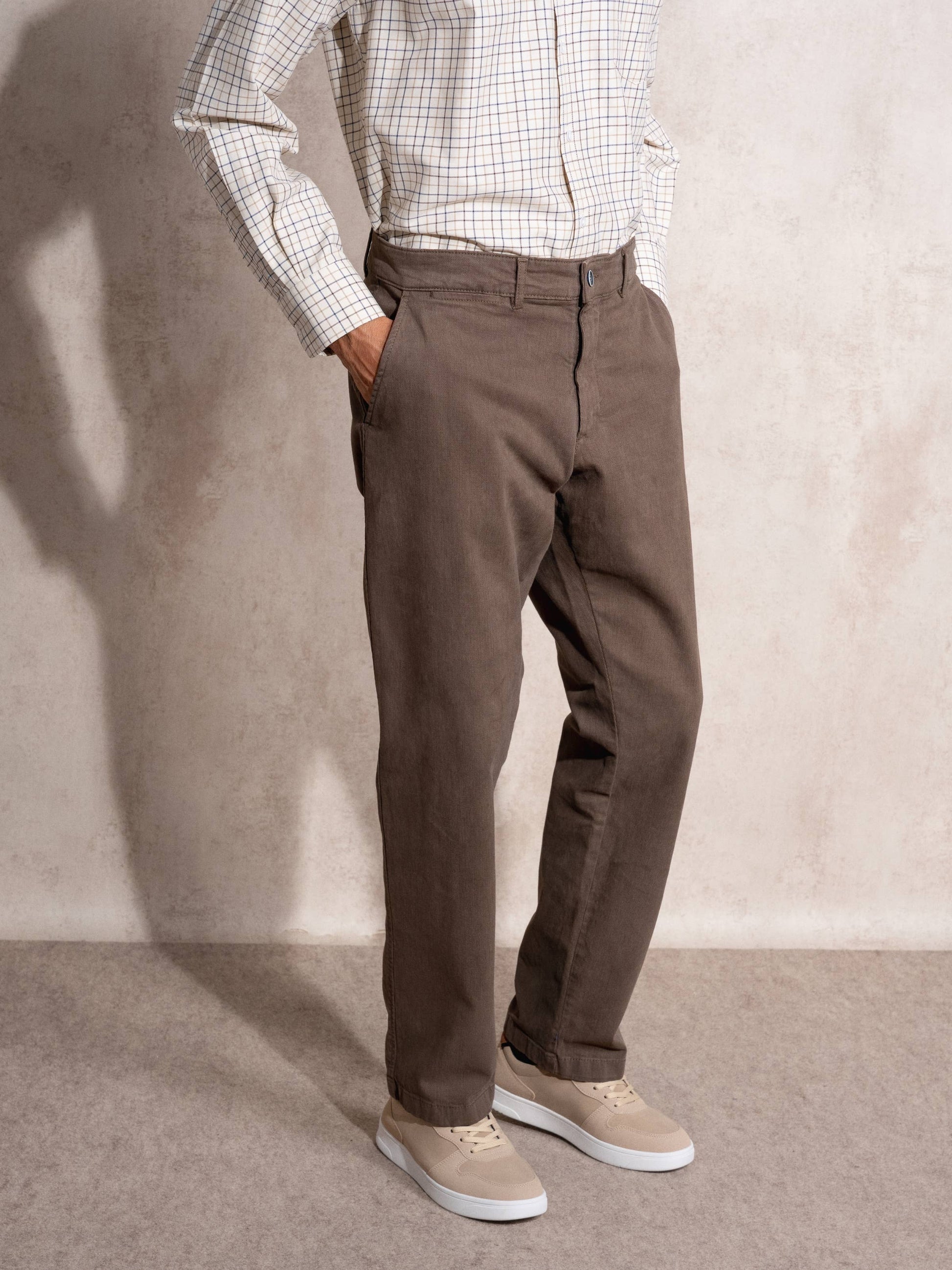 Pantaloni chino in cotone elasticizzato da uomo