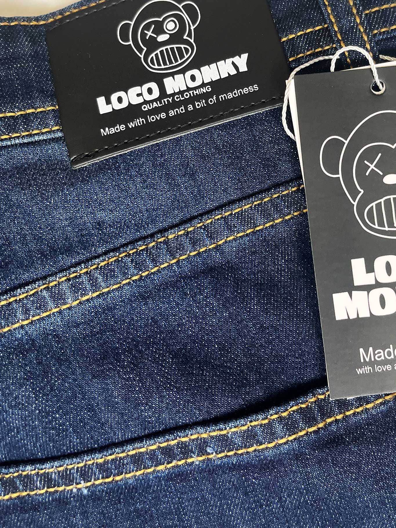 Jeans da uomo lavaggio scuro elasticizzati