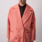 Cappotto lungo doppiopetto arancione