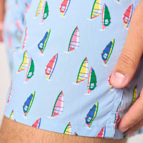 Boxer in cotone biologico con stampa windsurf